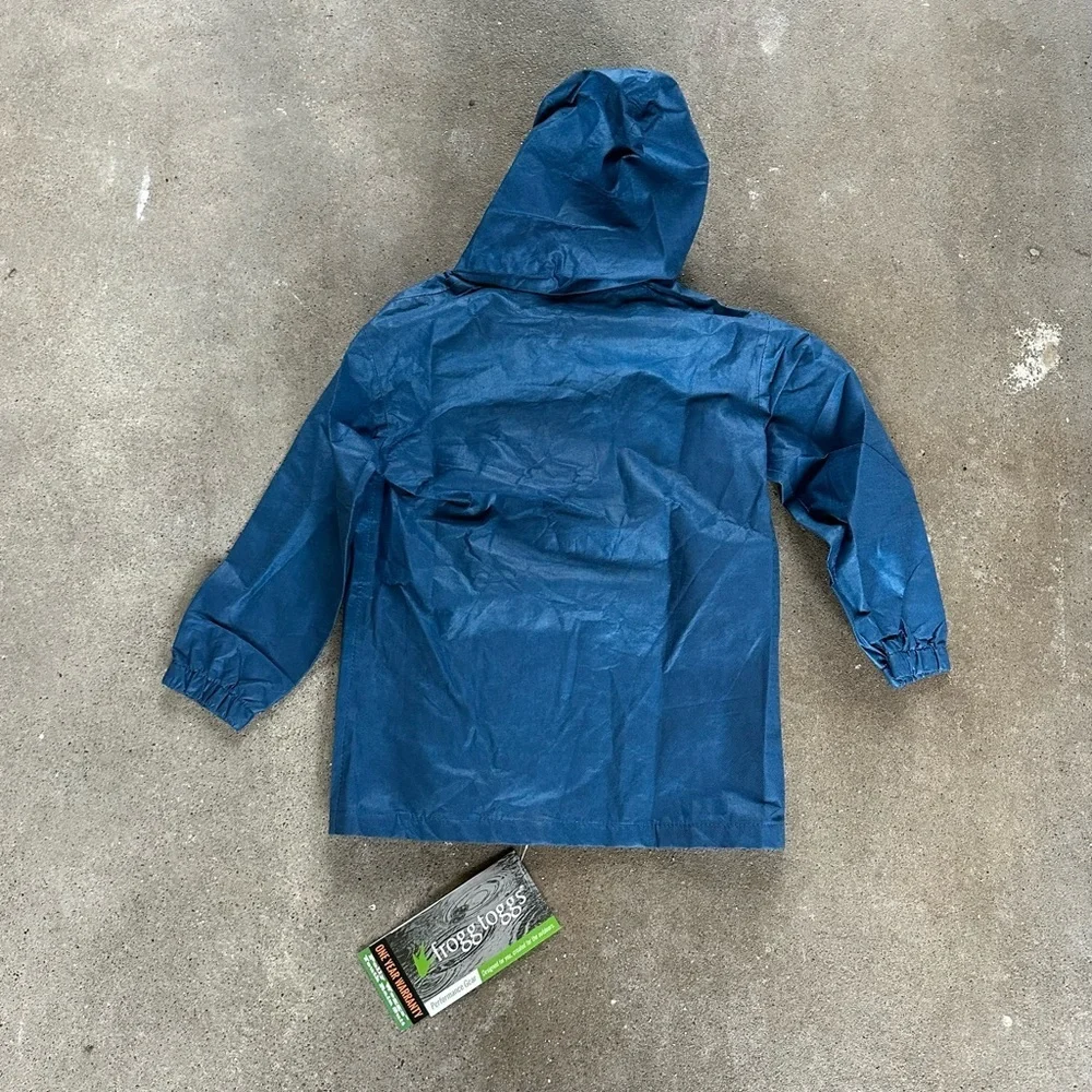NWT Frogg Toggs Polly Woggs Kids Rain Suit Youth Royal Blue/Black Size Small